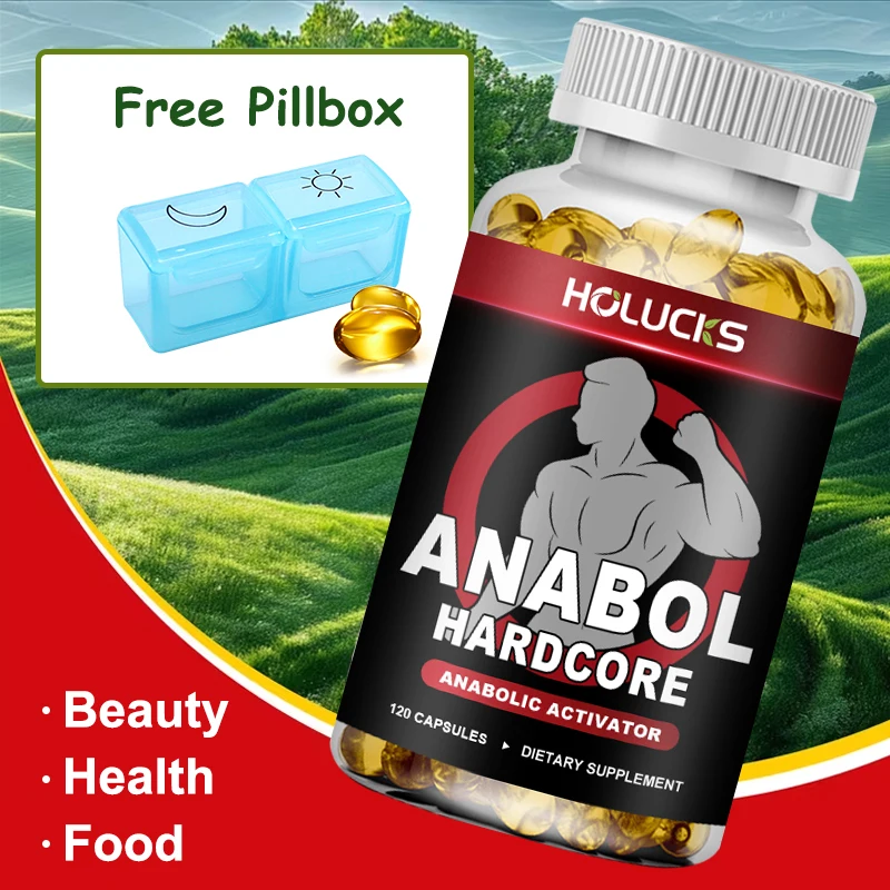 

Капсулы HOLUCKS ANABOLIC Muscle Builder, повышают энергию во время тренировок, способствуют росту мышц и синтезу белка, регулируют мужские гормоны.