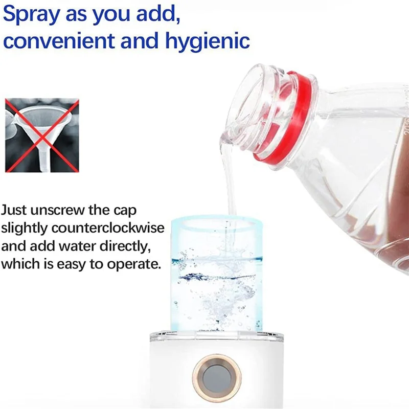 

2X Portable Facial Steamer, Mini USB Facial Humidifier, Nano Facial Sprayer, Handy Face Steamer Mist Spray Machine