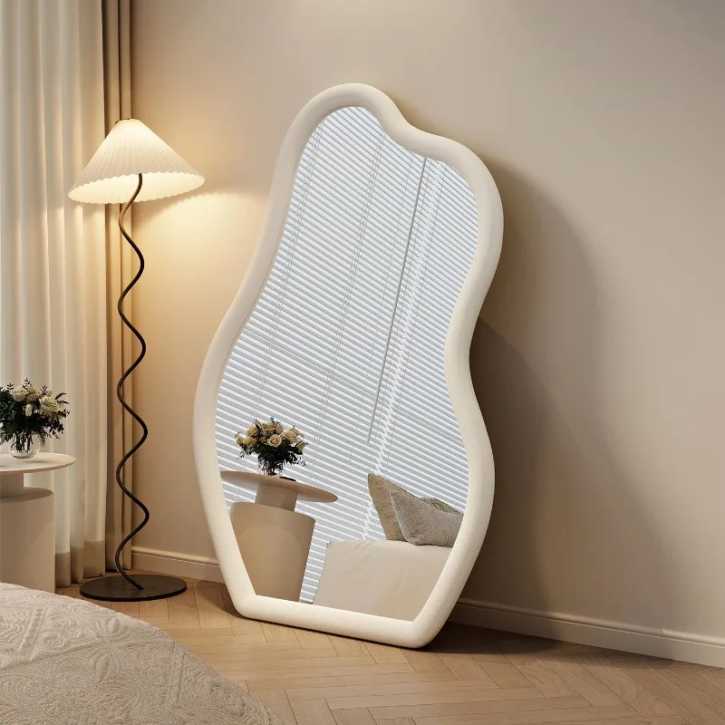

Home bedroom dressing wall-mounted wall-to-wall fitting mirror Internet celebrity wind wall-mounted mirror