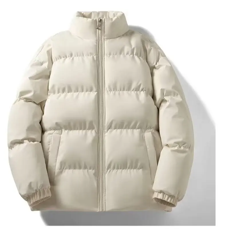 Down cotton jacket men's season new trendy brand double-sided wear stand up collar thick warm jacket plus size cotton jacket