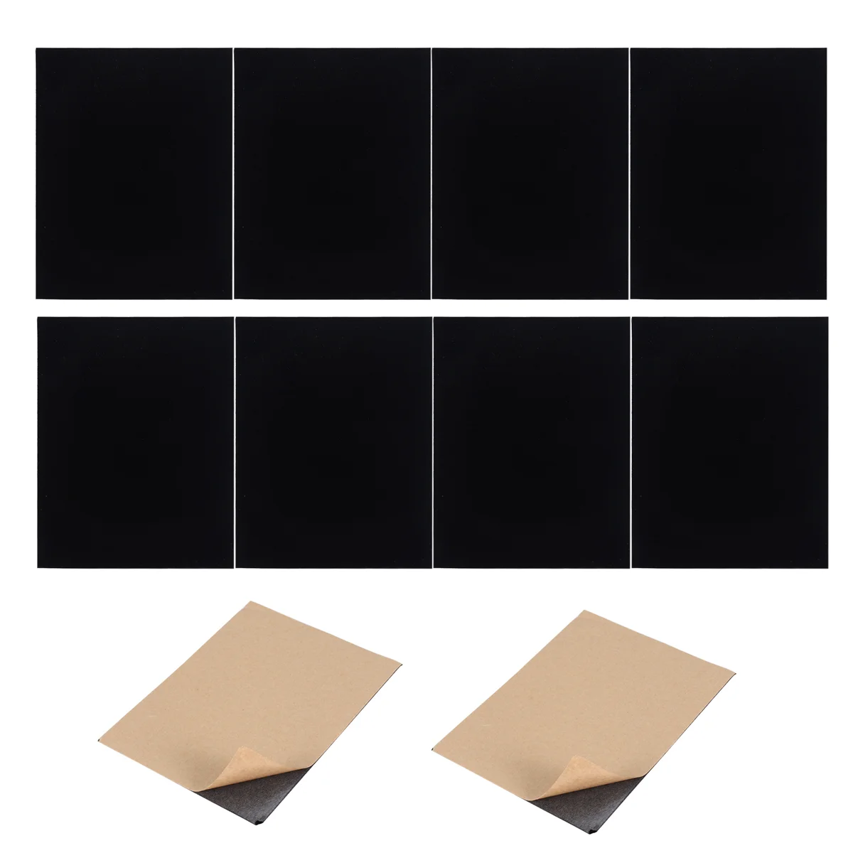 10PCS Self Adhesive Felt Fabric,Soft Velvet Drawer Liner,DIY Velvet Fabric for Art & Crafts Jewelry Box Felt Liner,Black -X64A