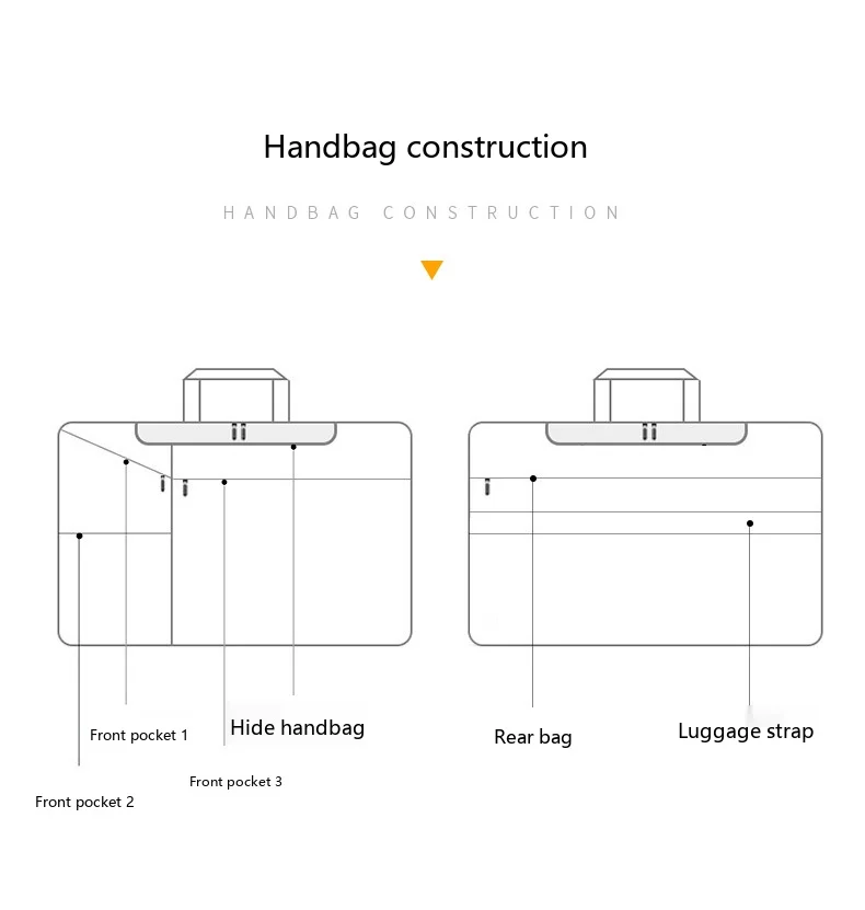 Oxford Laptop-Umhängetasche 14 15 Zoll Wasserdichte Aktentasche für MacBook Tragbare Schulter-Handtasche – Detail 5