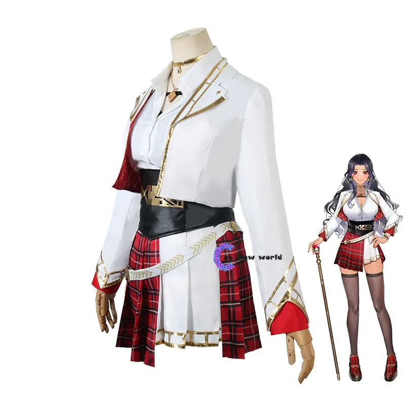 Nijisanji EN Scarle Yonaguni Cosplay Costume and Accessories ILUNA VTuber Wig Headwear YouTuber Performance Role Play Costumes