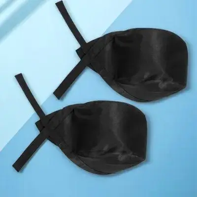 2 Pcs Black Chef Hat for Men Catering Skull Cap Cooking Bonnet Server Uniform Chef Turban Service Ribbon Cloth