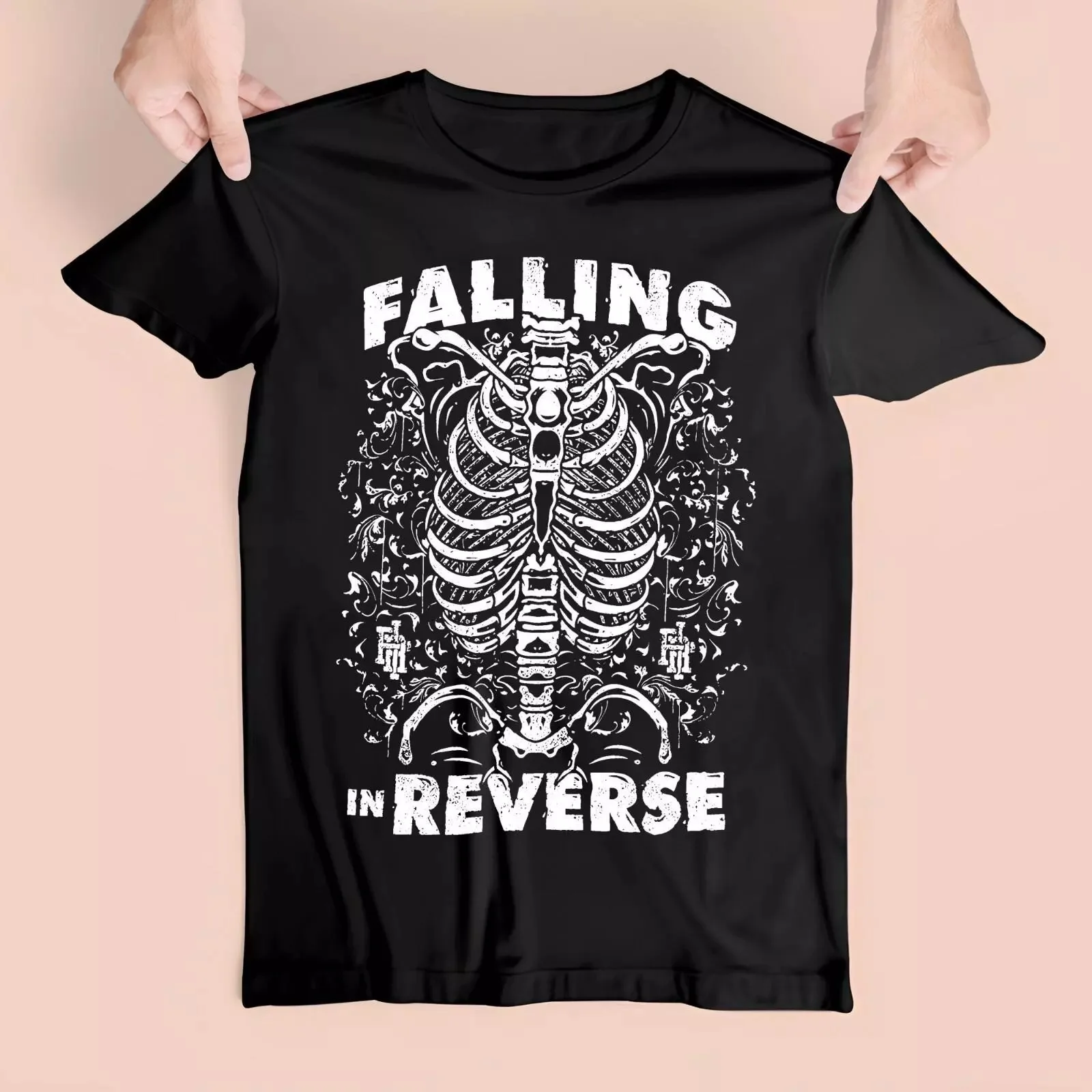 

Rare Falling In Reverse Music Band Short Sleeve Black All Size T-Shirt AQ03