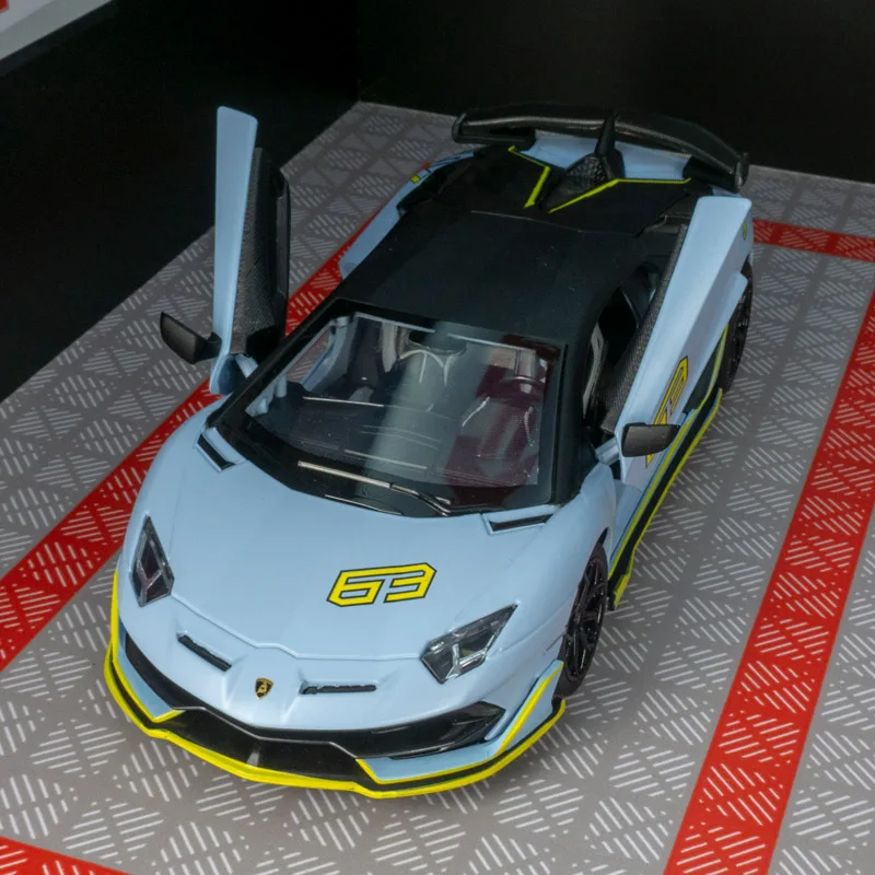 

CCA 1:24 Lamborghini Aventador SVJ63, модель суперкара из сплава, коллекция украшений для автомобилей, 2 двери, можно открыть.
