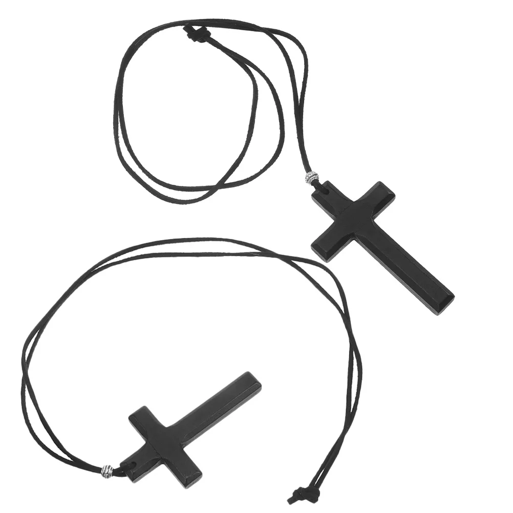 

2Pcs Retro Wooden Hanging Ornament Exquisite Craftsmanship Easy Install Rearview Mirror Religious Interior Decor