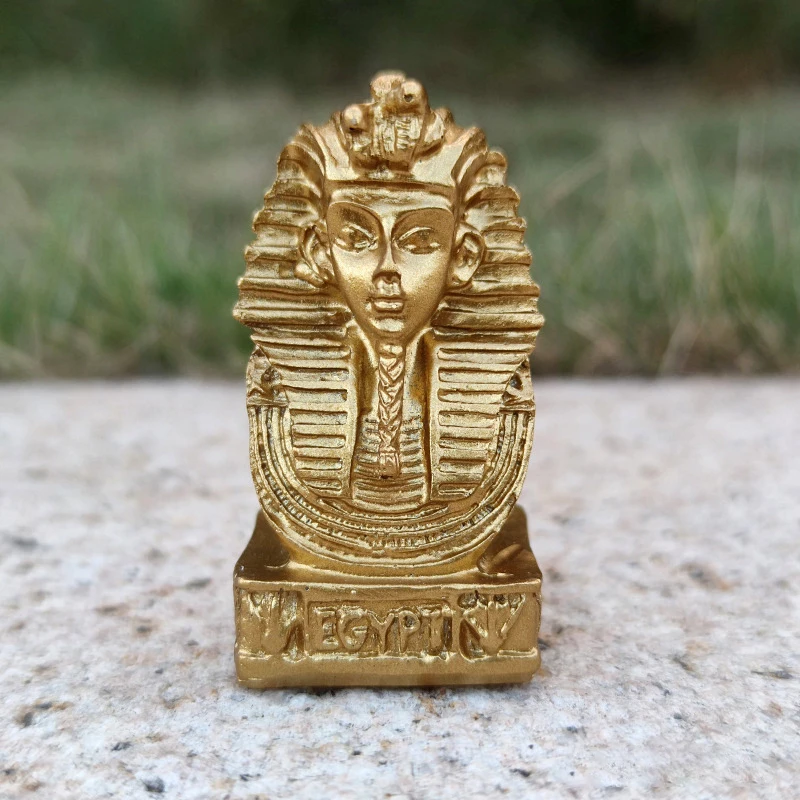 Ancient Egyptian Pharaoh Tutankhamun Resin Statue Ornament Home Room Decoration Mini Pharaoh Sculpture Tourist Souvenir Gift