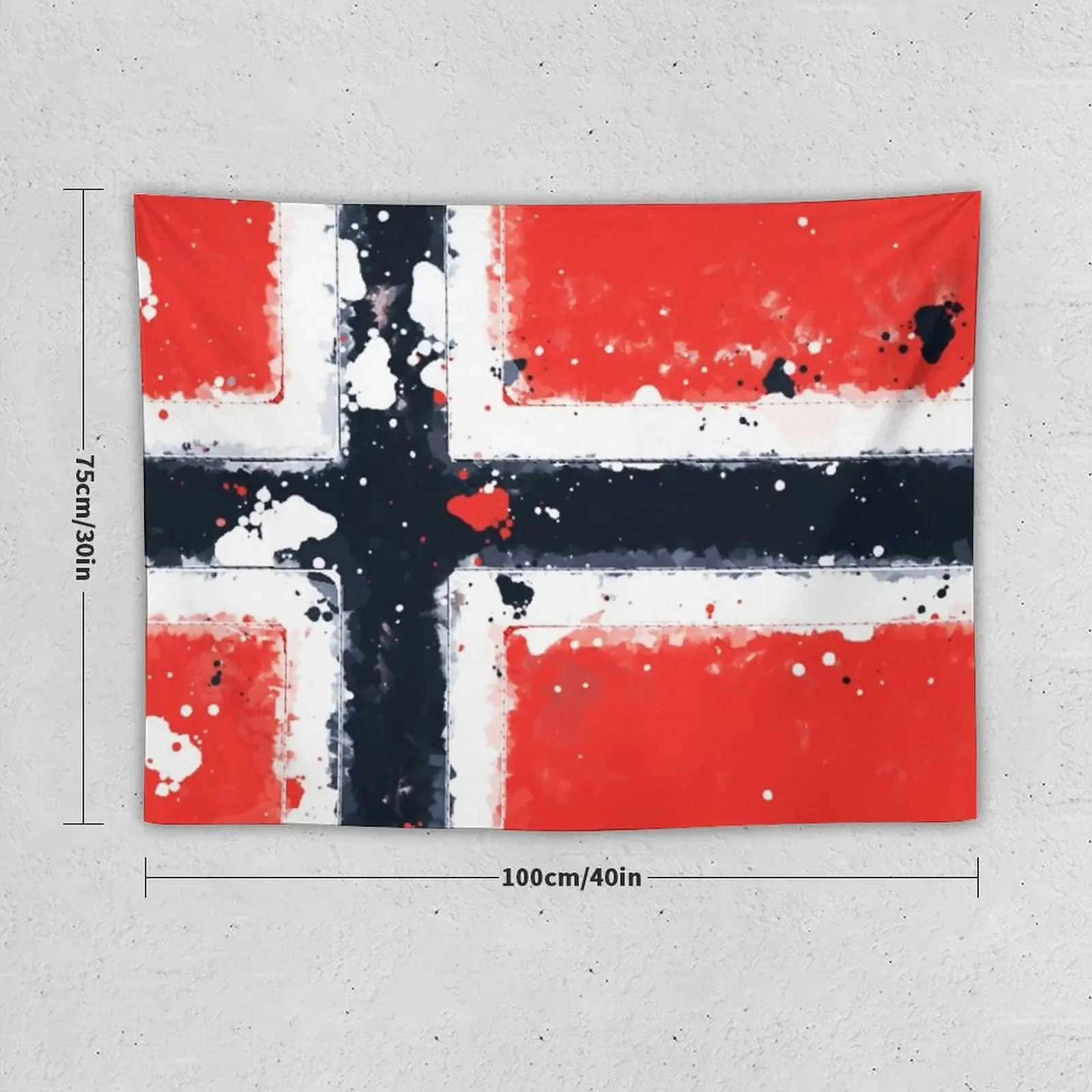 Norway Grunge Flag Tapestry Home Decorators Decorative Wall Mural Tapestry