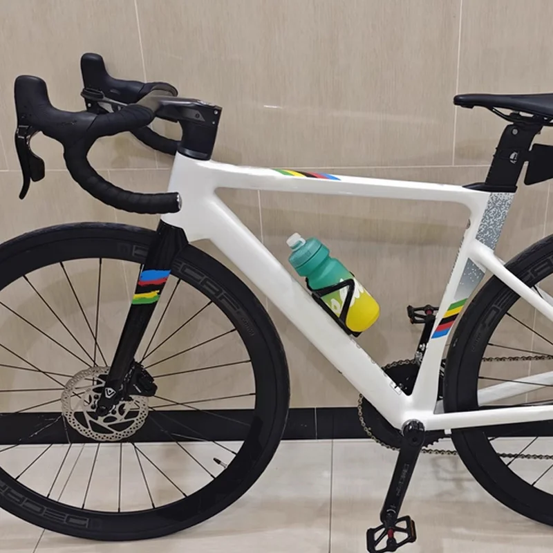 2X Personalized Rainbow Graffiti Waterproof UV Vinyl Stickers Road MTB Bike Frame Scratch Resistant Cycling Tuning Decor Decals