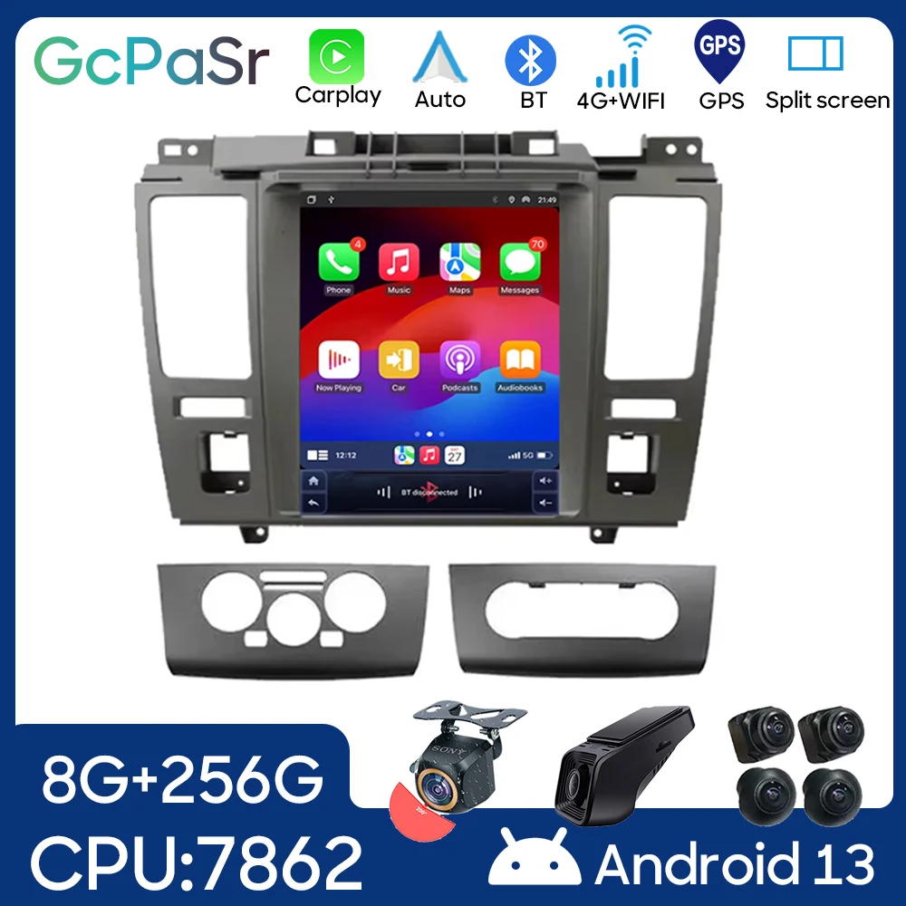 

Автомагнитола Carplay для Nissan Tiida Versa 9,7-2004, 2013 дюйма, Android 13, GPS