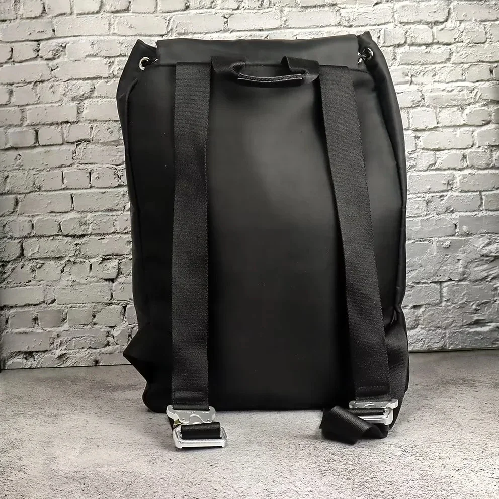 Black 1017 ALYX 9SM Backpacks Large Capacity Drawstring Nylon