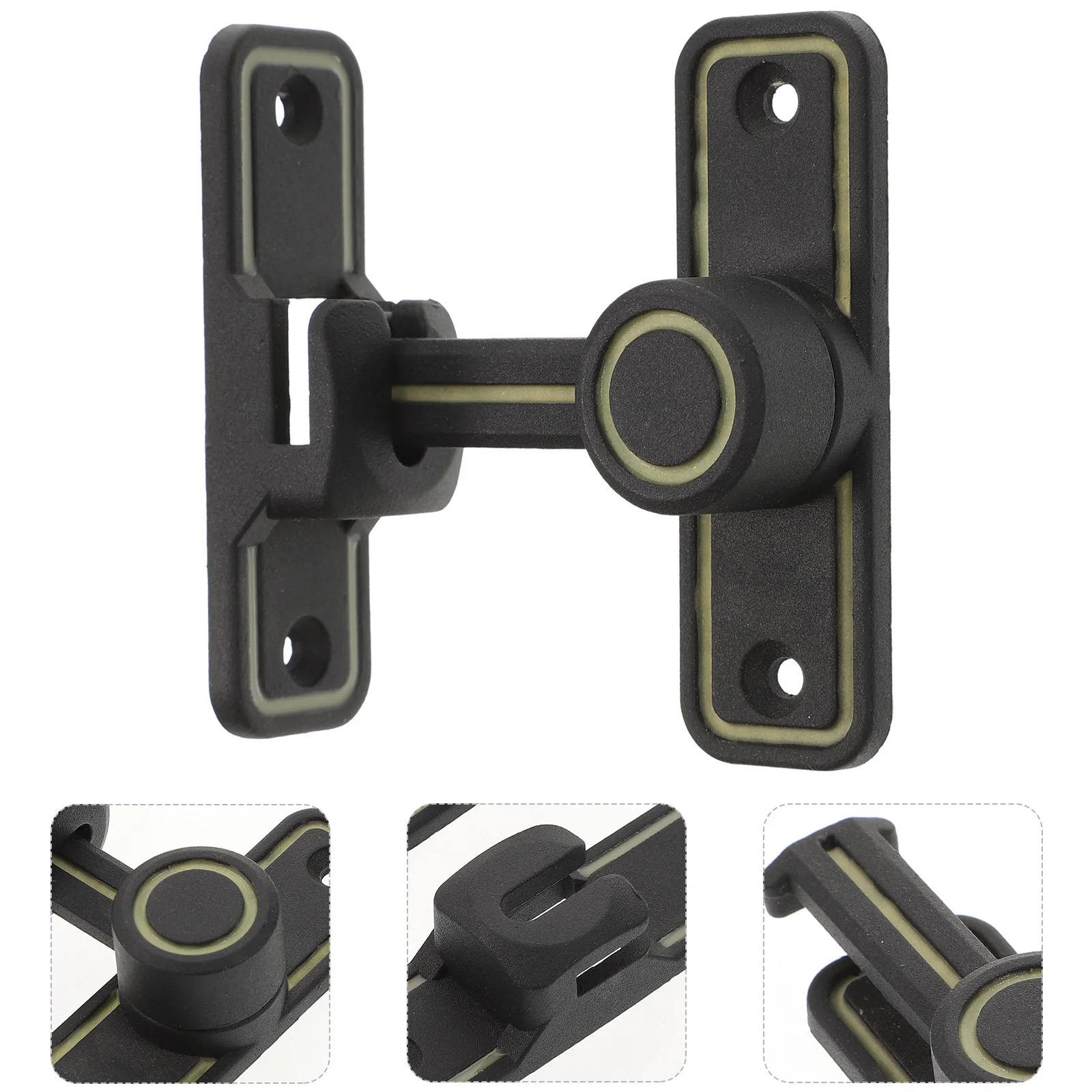 

Luminous Latch Zinc Alloy 90 180 Degree Barn Door Lock Safety Bolt For Room Garage Bathroom Sliding Door Gate Fence