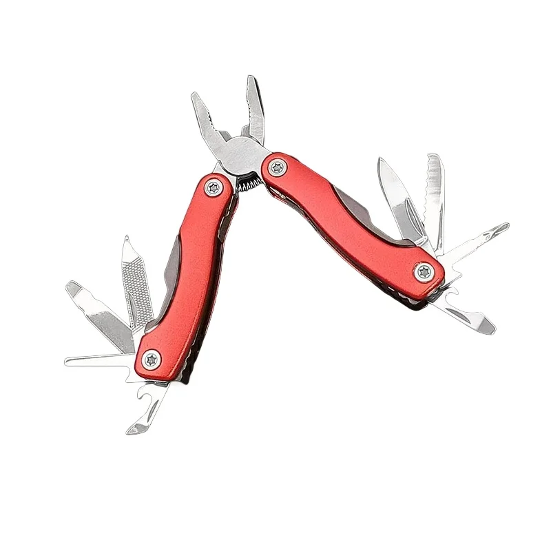 Factory sales Multifunctional Stainless Steel Mini Pliers Foldable Earthquake Bag Pocket Knife 10 Function