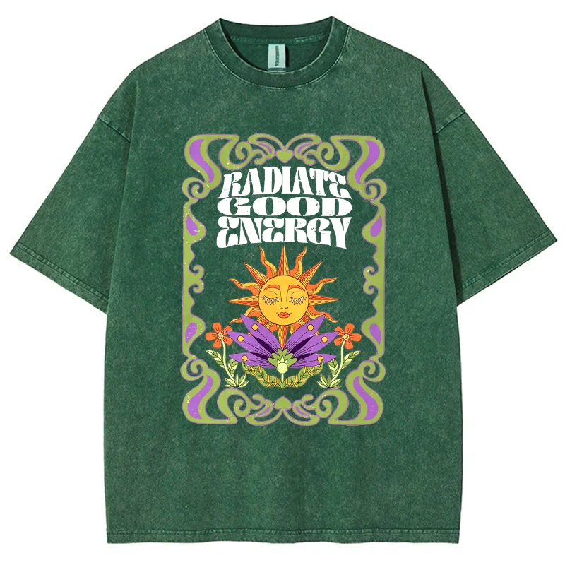

Vintage Sunflower Print T-Shirt Men Women Fashion Hip Hop Streetwear Harajuku Short Sleeve Plus Size Clothes Unisex