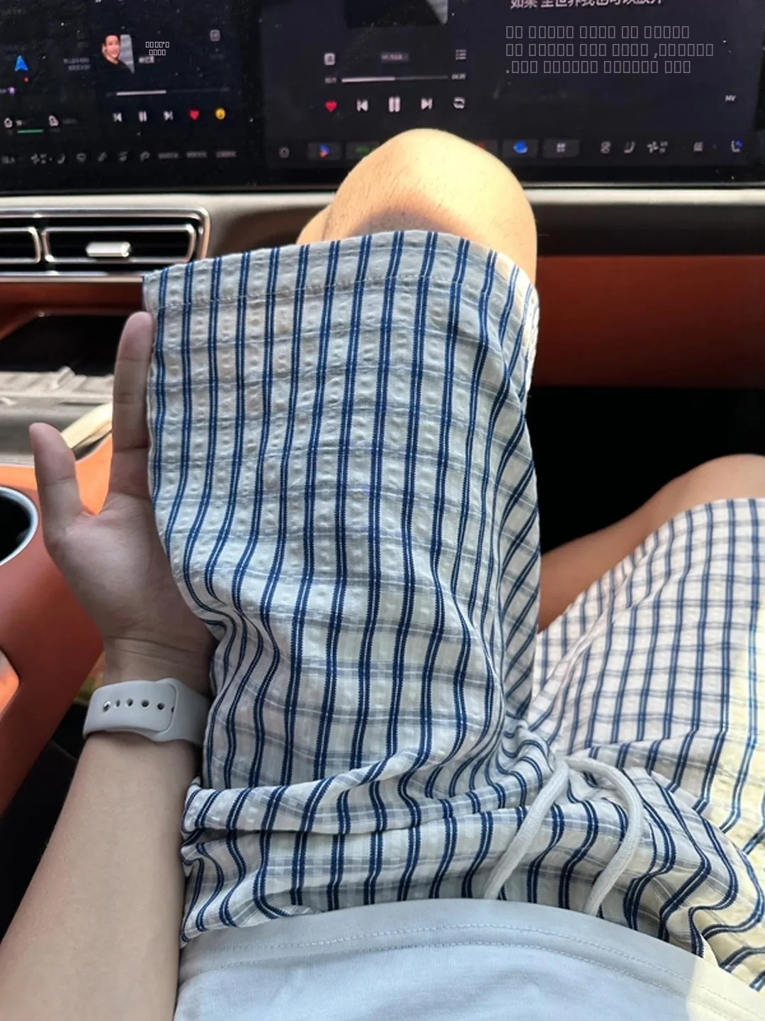 

White Plaid Men's orts Fitn Training Loose Wide Leg Qui Dry Knee-Length Four-Five Split Casual Pants Summer Faion