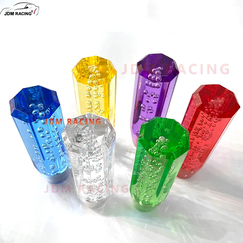 15cm Shift Knob Solid Color Transparent Car Gear Stick Shifter Knobs Shifting Lever Replacement Fit Most Automatic Manual