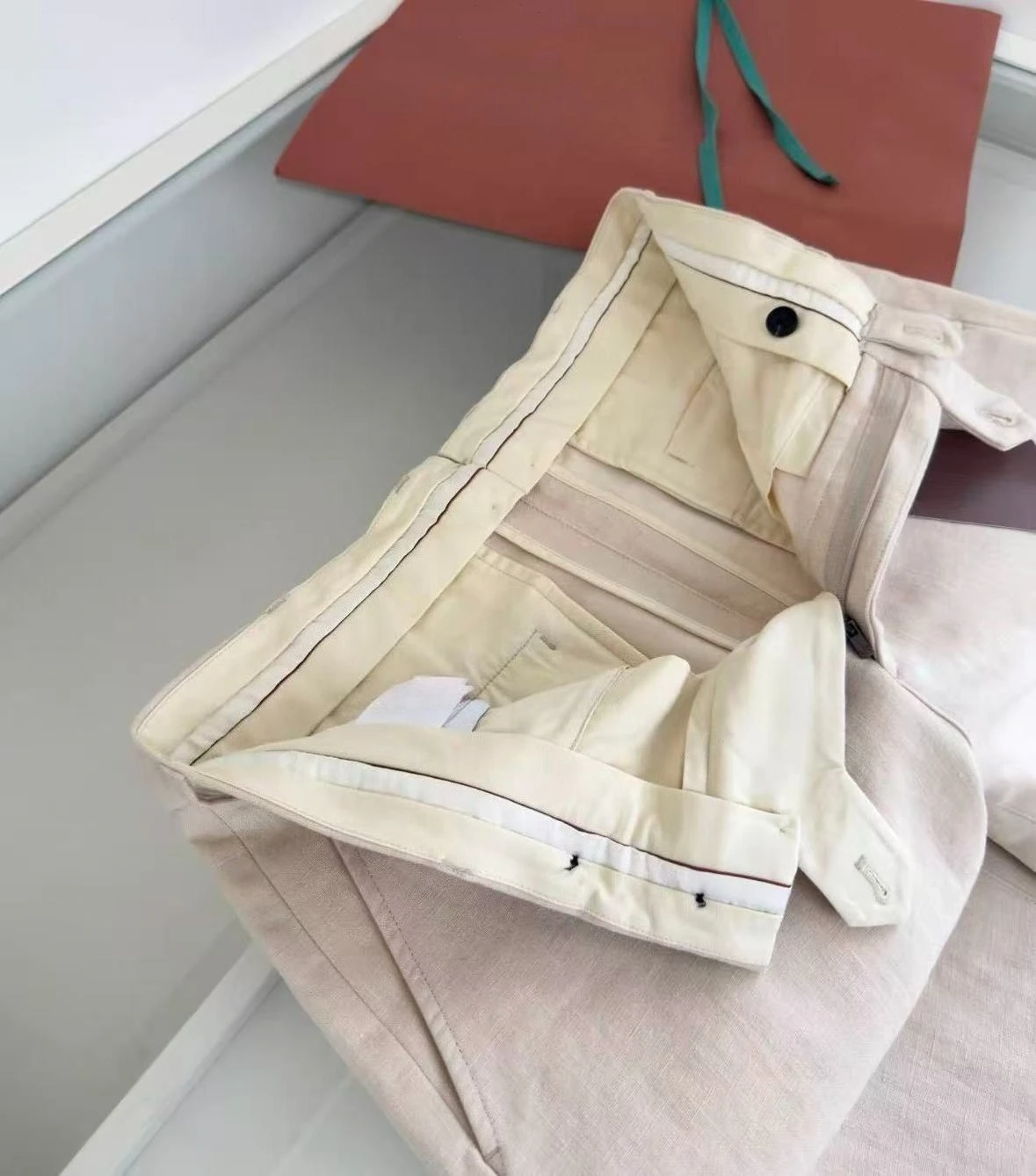 LP 25aw Italian linen straight slacks