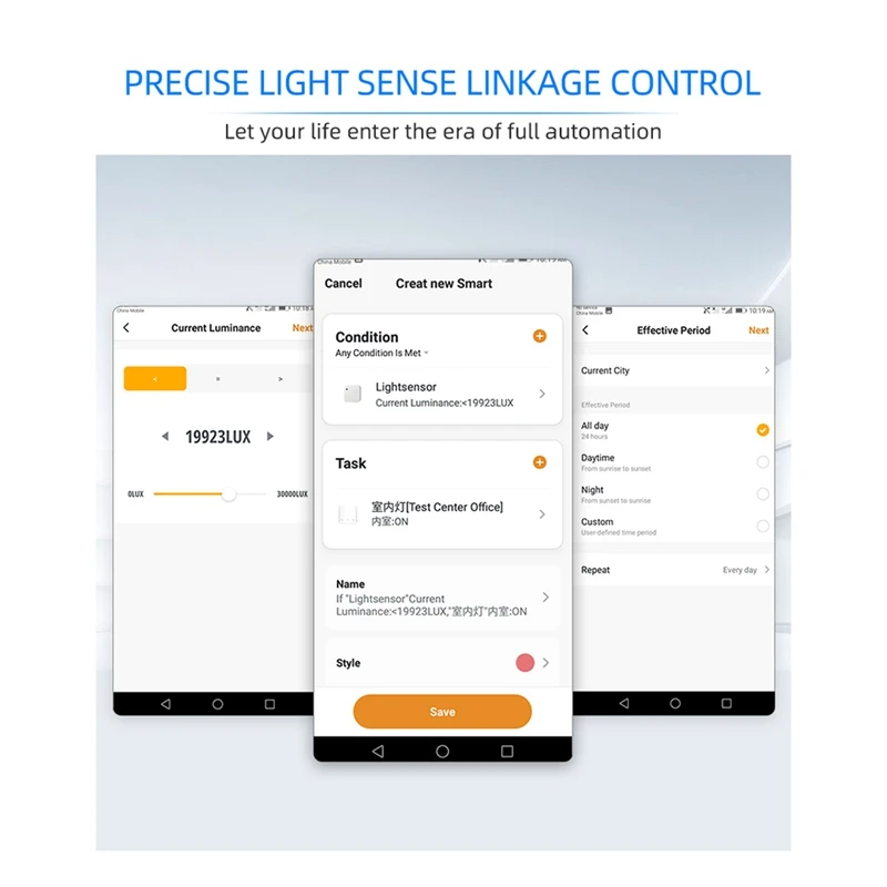 Tuya Wifi Smart Light Sensor alimentato a batteria Smart Home Light Smart Detector controllo dell'automazione delle tende