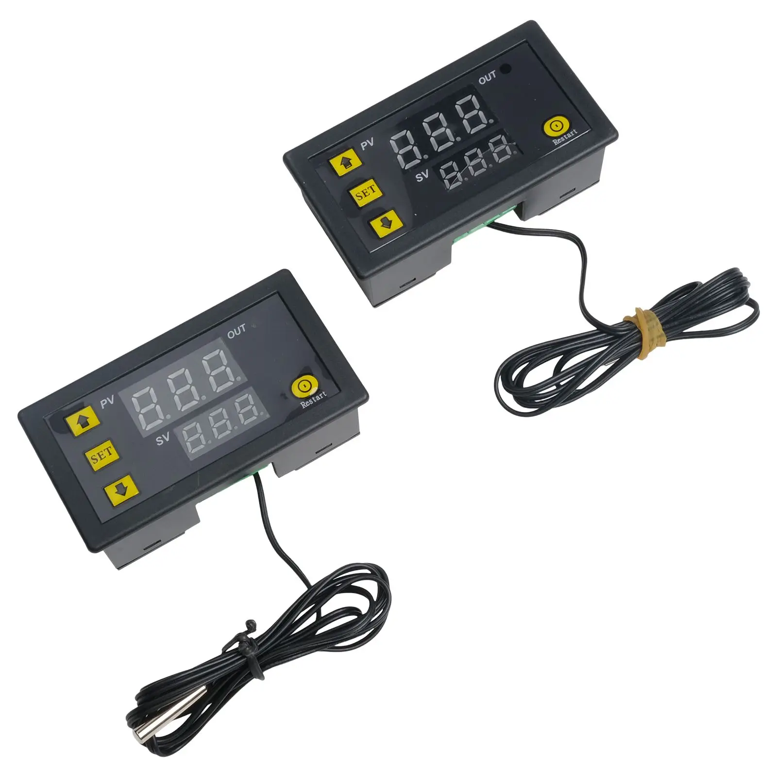 2 Pcs W3230 Temperature Controllers Igital Temperature Controller AC 5V 12V 24V D With 10K Sensor Probe HVAC Systems Parts