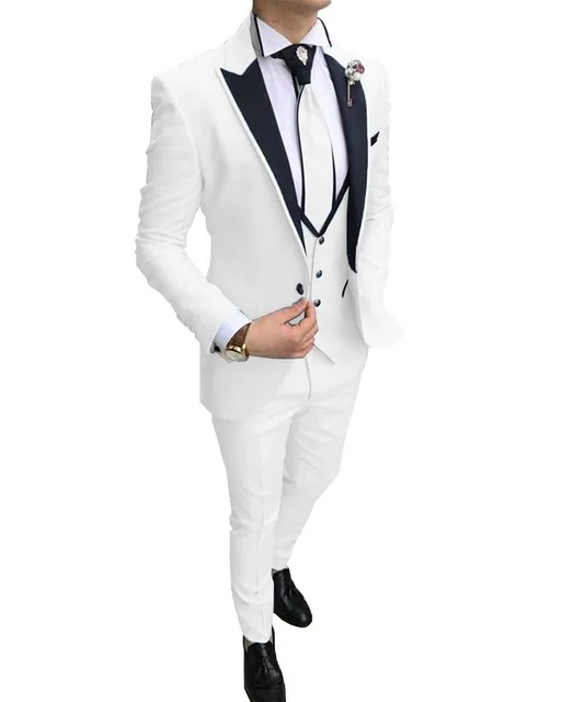 Latest Coat Pant Design Men Suit Slim Fit 3 Piece Tuxedo Prom Wedding Suits Custom Groom Blazer Terno Masculino Bridegroom