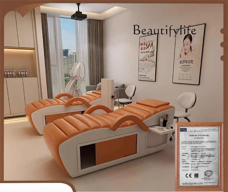 

Solid wood massage bed Nail art Eyelashes Face Multifunctional face wash bed Beauty special ear bed