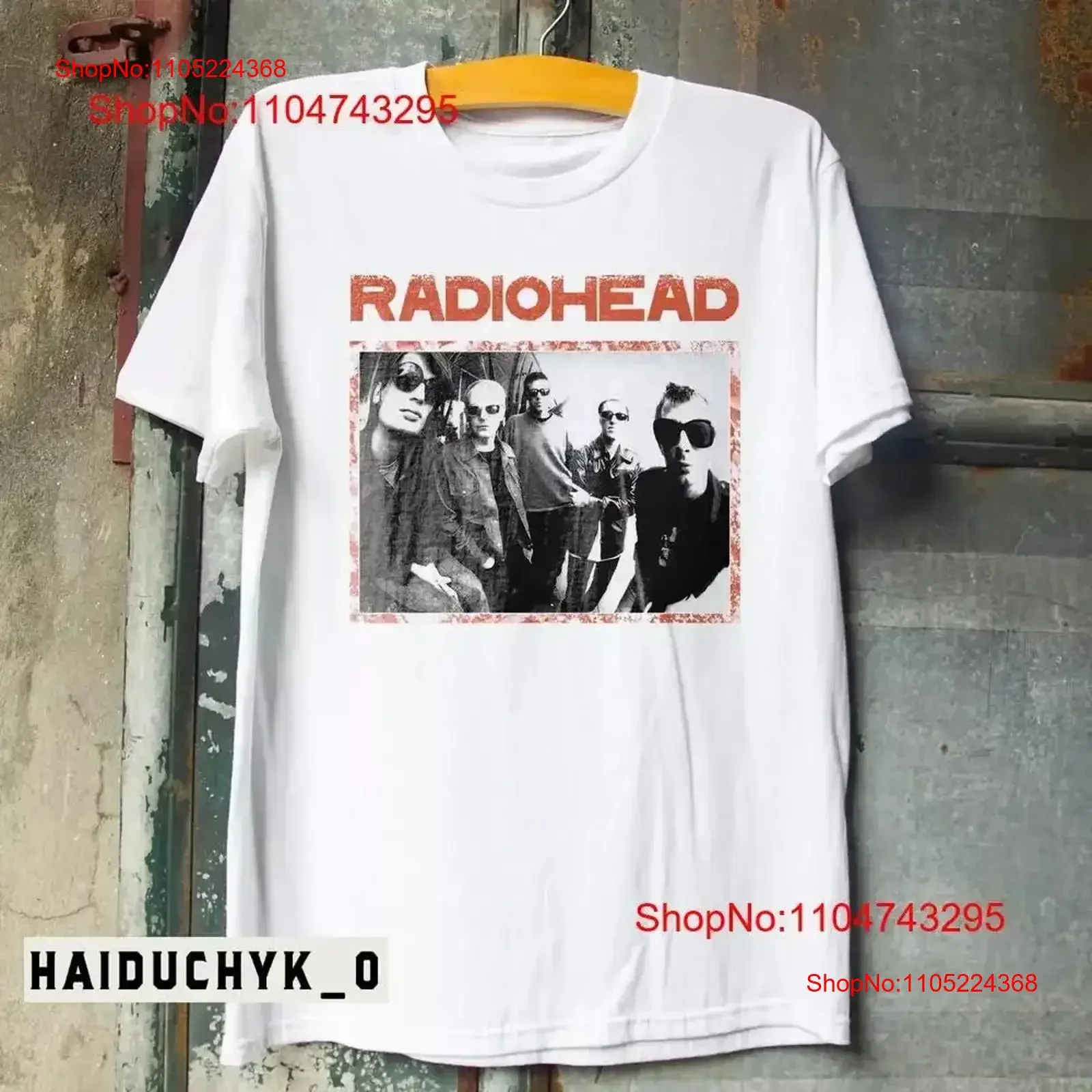 

RADIOHEAD Rock Band White T shirt Size S 5XL vintage Washed Slightly Stylish Breathable Stretched Comfortable homme Casual