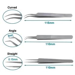 1pcs Hair Transplant Implanter Forceps Tweezers Stainless Steel Hair Implant Tool