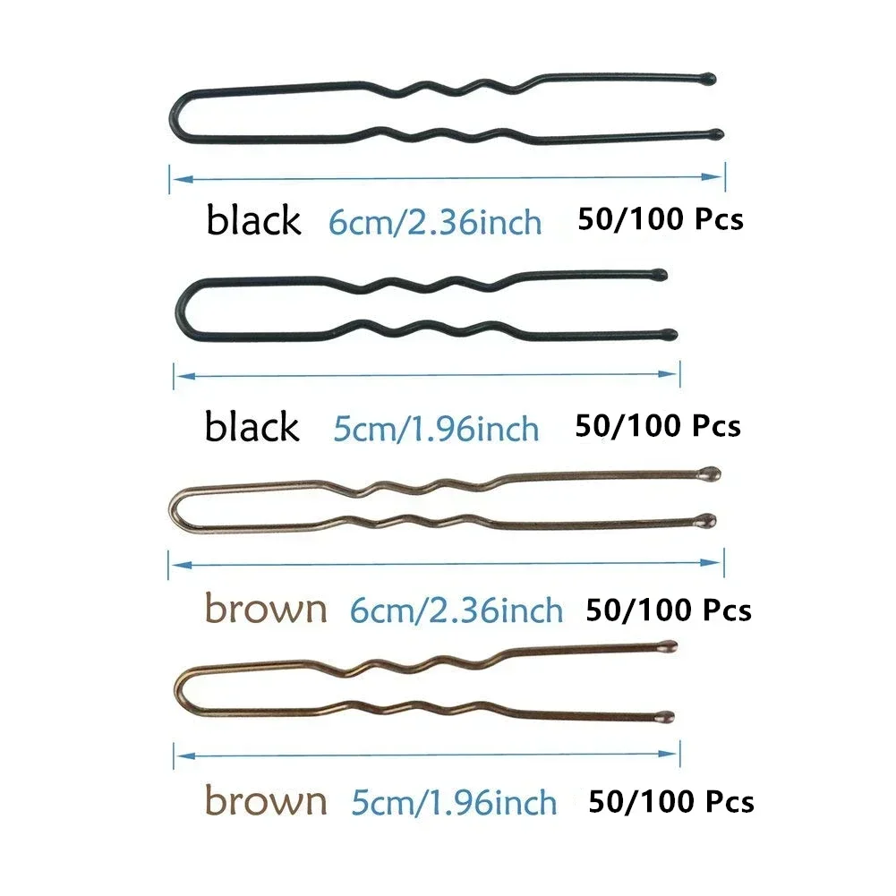 Sdotter New style Blonde Bobby Pins, U Shaped Hair Pins Gold/Black/Brown/Sliver Hair Pins for Buns for Women Girls (2/2.4 inch)