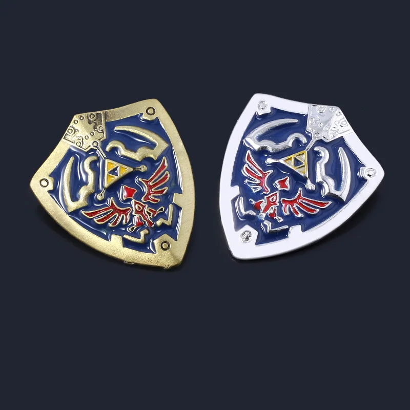 Zeldas Hylian Shield Pins Brooch Majora's Mask Spiritual Stones Master Sword Badge Brooches Lapel Pin Jeans Shirt Bag  Jewelry