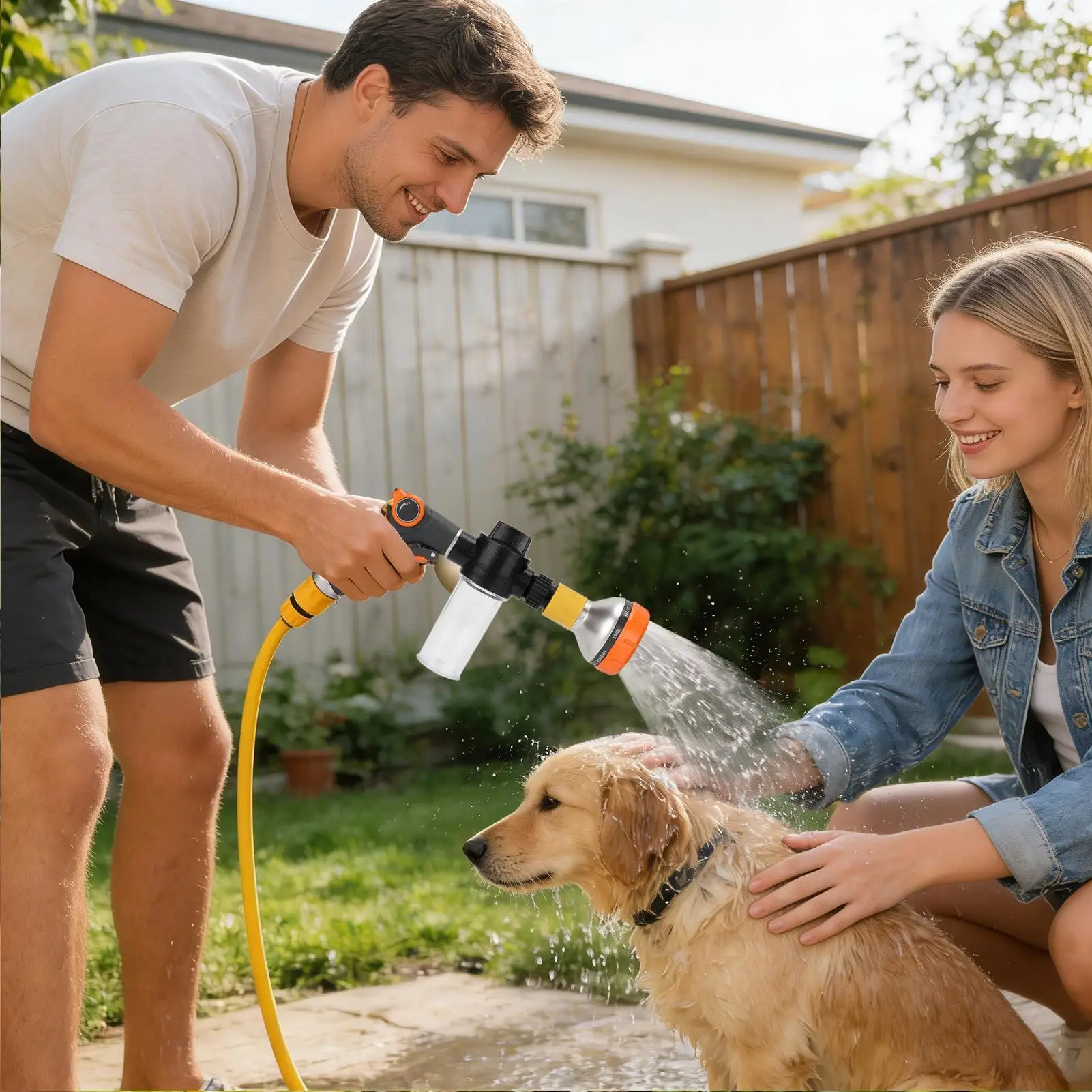 100ml Watering Attachment Dispenser Fertilizer Liquid Sprayer for Fence Outdoor Lawn Backyard Patio Driveway Sidewalk Garage