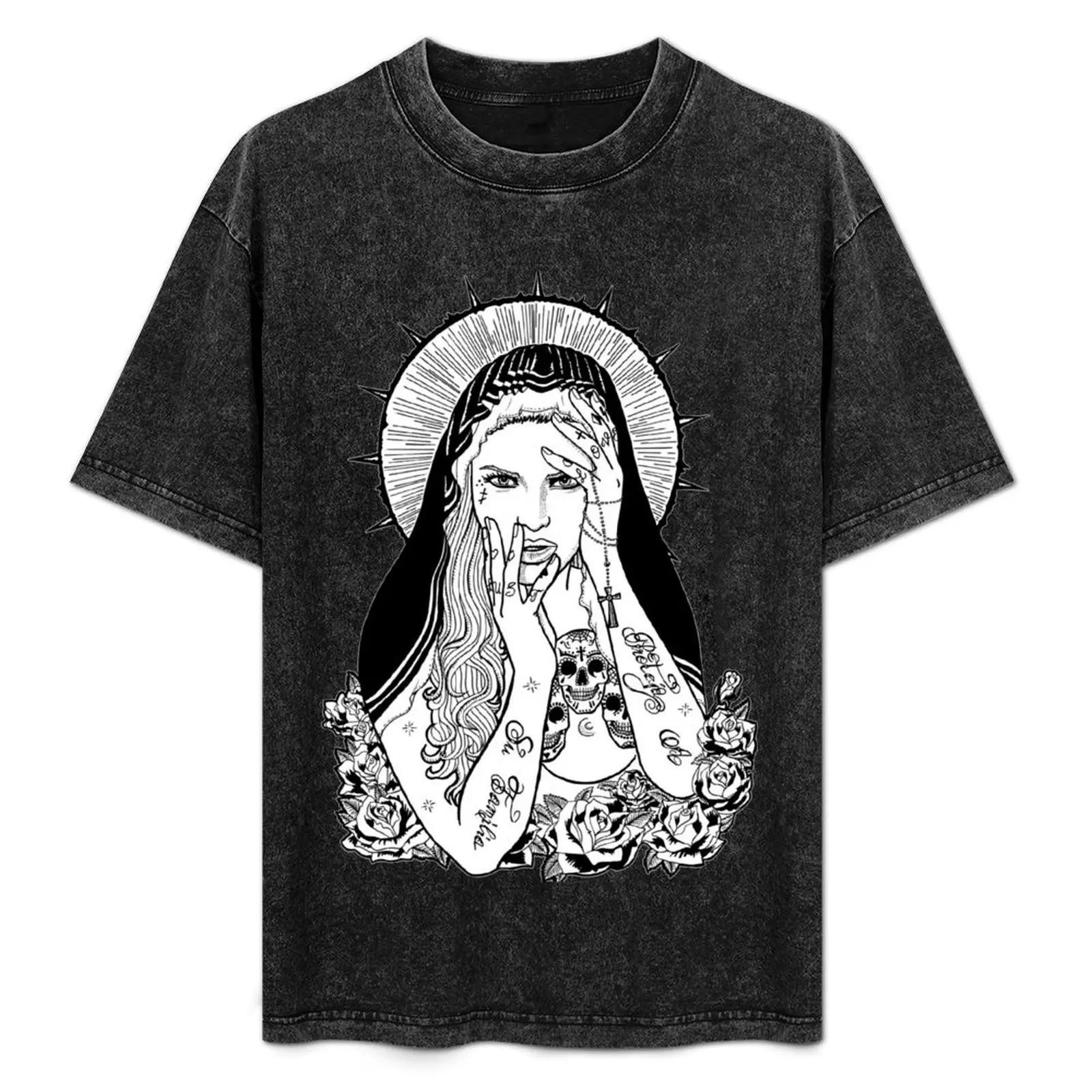 

Madonna Mary T-Shirt man t shirt cotton mens graphic t shirts man t shirts cotton shirts for man cotton soft T-Shirt