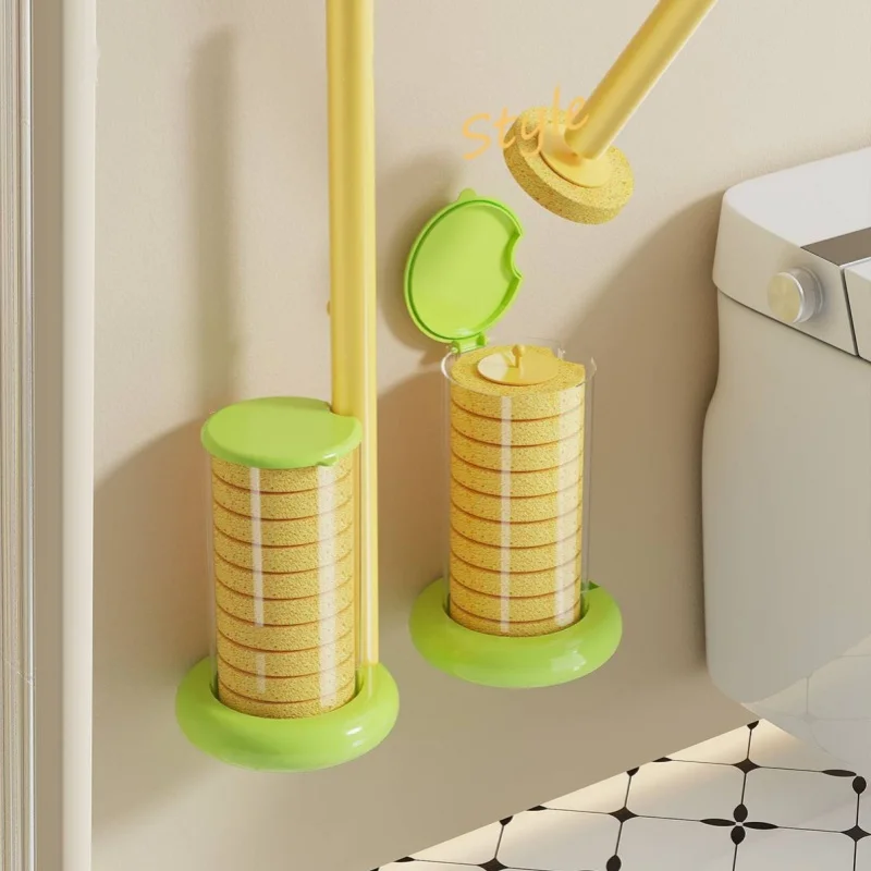 

Одноразовая щетка для чистки унитаза с длинной ручкой, сменная насадка, аксессуары для ванной комнаты