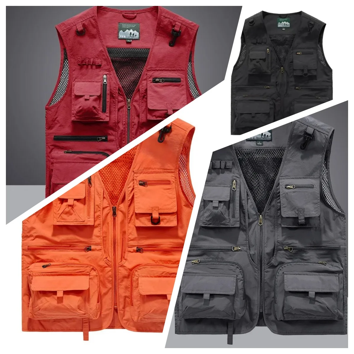 

Men's Outdoor Leisure Vest Multi-Pocket Breathable Sports Coat High-Quality Design S-6XL