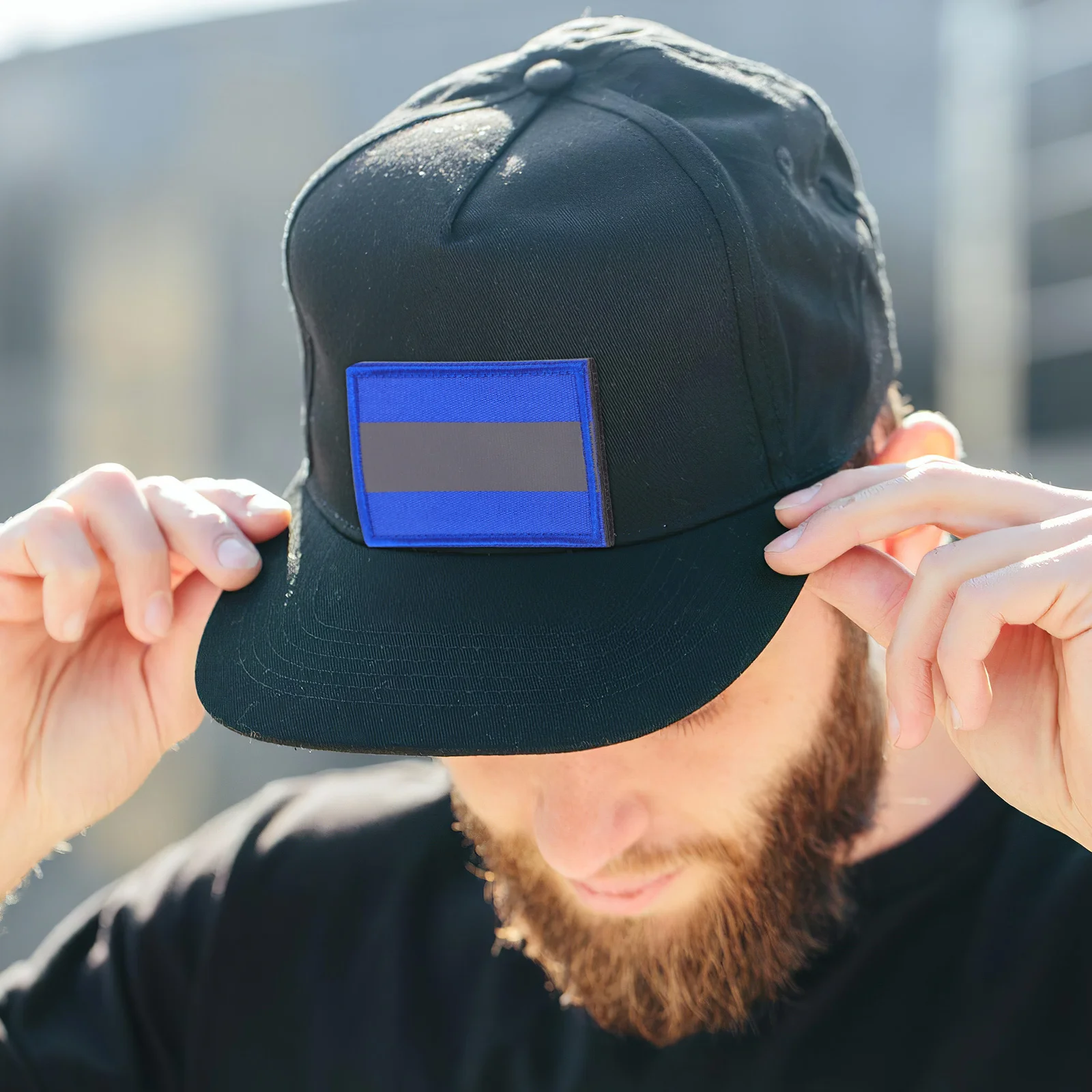 رقعة أمان عاكسة، شريط قماش نايلون ذاتي اللصق لحقائب الظهر، معدات الكلاب، شريط شارة عالي الوضوح، ريترو #5