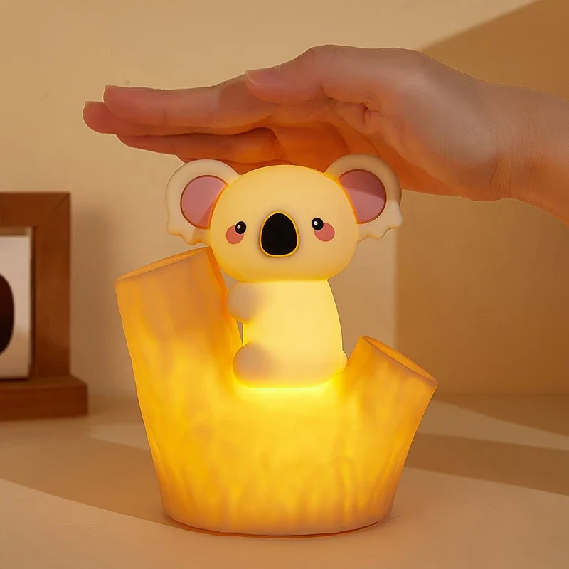 

New Koala Paiping Light USB Charging Second Level Dimming Timer Colorful Gradient Cartoon Koala Silicone Light Christmas
