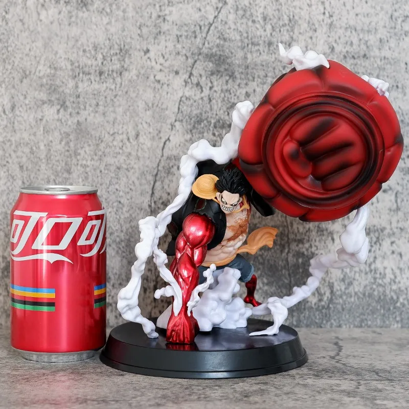 Luffy Gear 4 Figura Anime, Gear 4 Coleção Estátua, Decoração Desktop, Action Figures Brinquedos, Pingente Modelo, Meninos Presentes de Aniversário