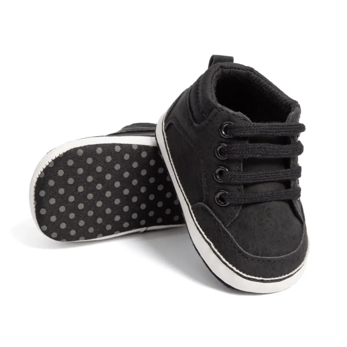 High Tops Baby Boy Casual Sneaker Fashion Versatile Sports Style Toddler Lace Up Cotton Anti-slip Sole First Walker 0-18 Months