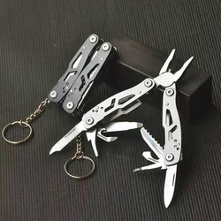 Multifunctional Pliers Pendant Keychain Foldable Knife Screwdriver Bottle Opener Set Bag Charm Key Chain for Outdoor Camp Tools