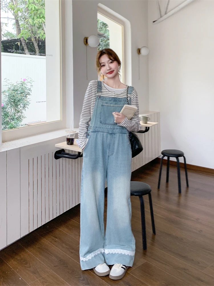 Salopette en jean Design Sensation pour femmes, pantalon à jambes larges, taille haute, sensation ample, exclusivité en ligne, nouvelle collection printemps automne 2025