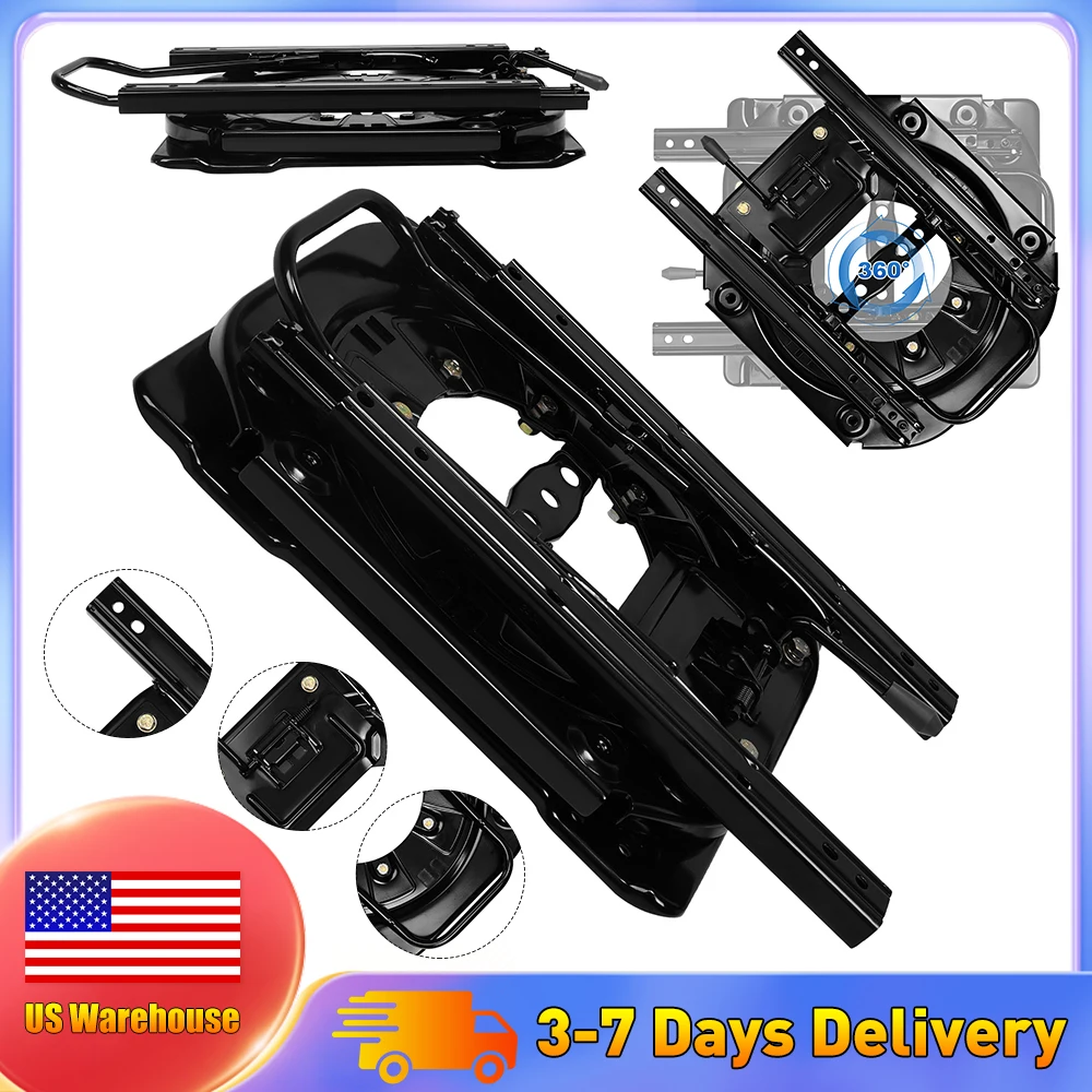 

Heavy Duty Seat Swivel Base 360 Degree Rotatable Replacement Swivel Seat Parts W/ Slider 130kg Load for Caravan Car Boat Bus