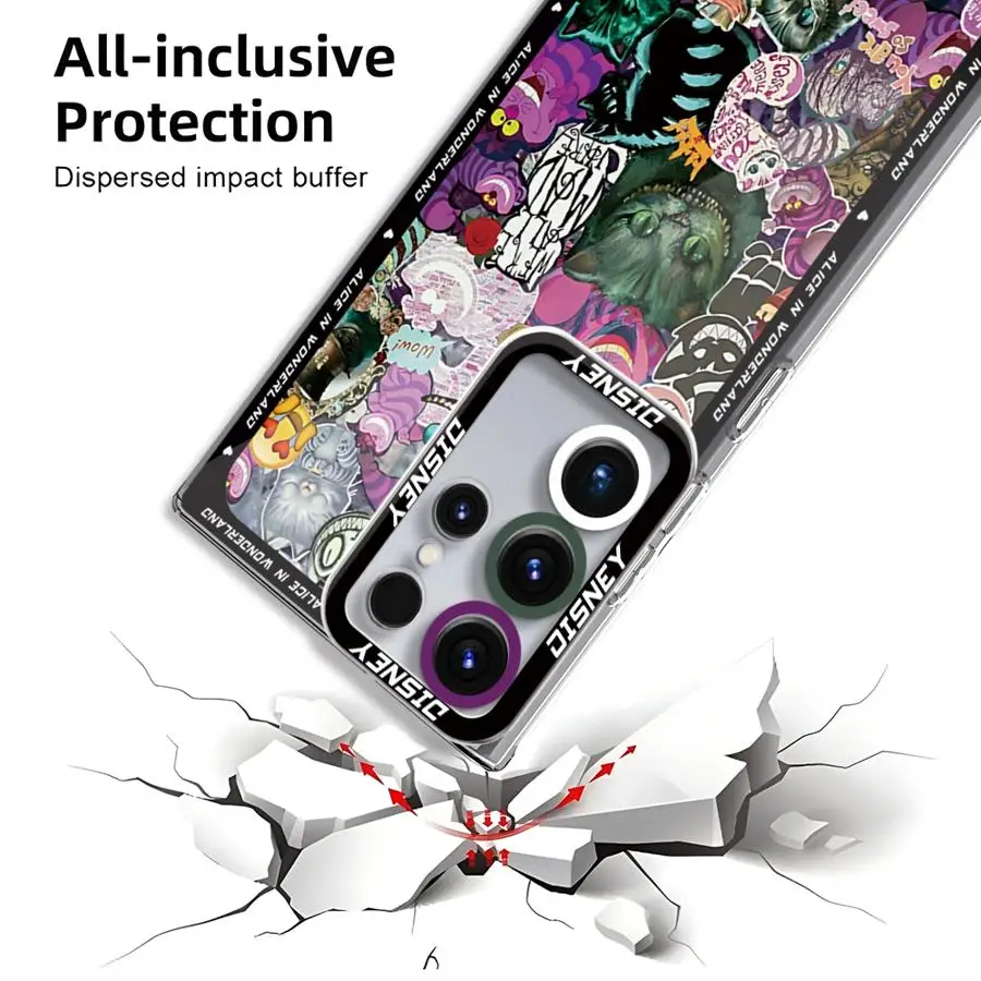 Cheshire Cat Alice In Wonderland Phone Case for Samsung Galaxy S24 Ultra S23 FE S22 S23 S20 Plus S21 S20 FE Note 20 Plus Cover image 5
