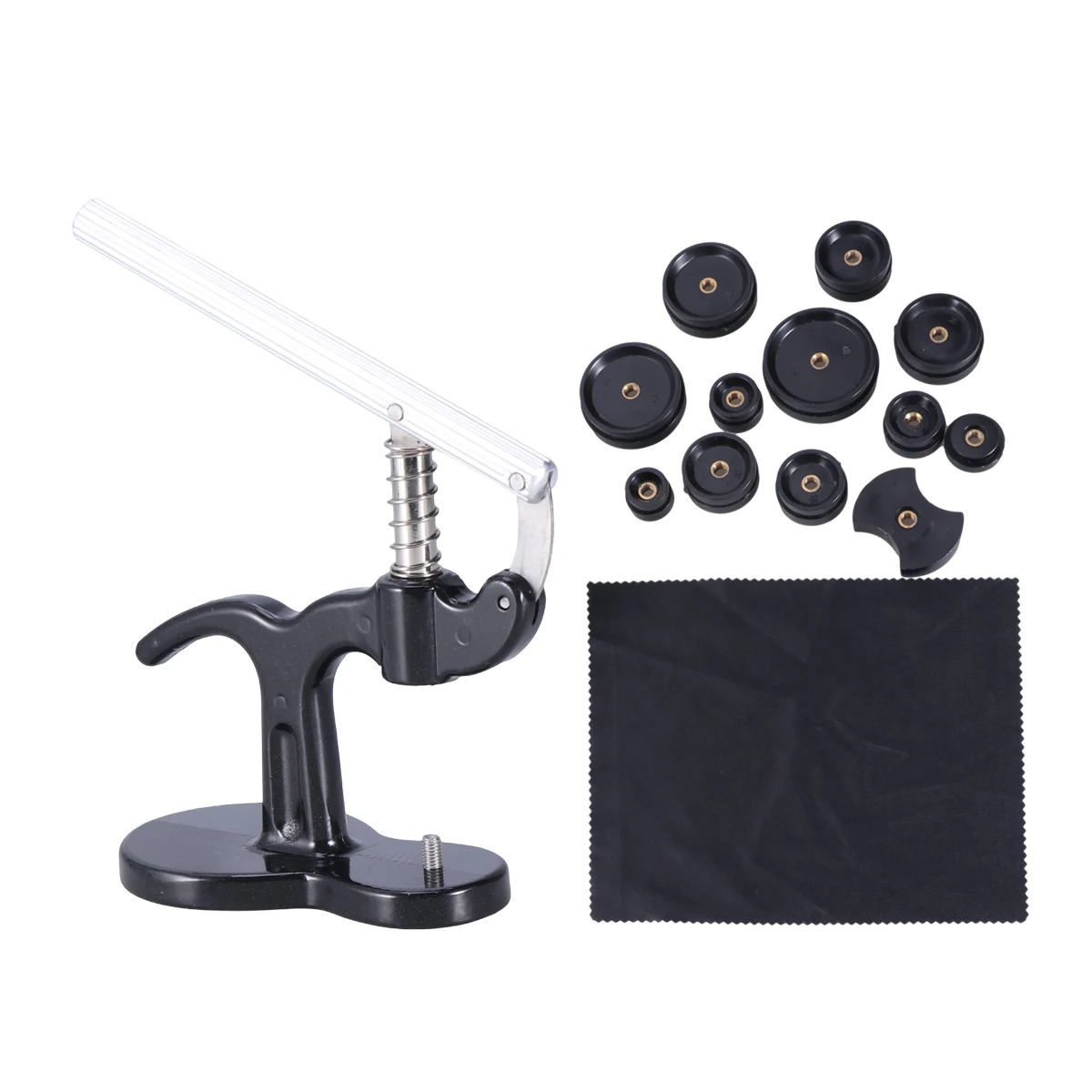 

14pcs Mechanical Quartz Back Cover Tools Set Black Abs Metal 10 Sizes Press Snap Back Case Repair Maintenance Watch Press Set
