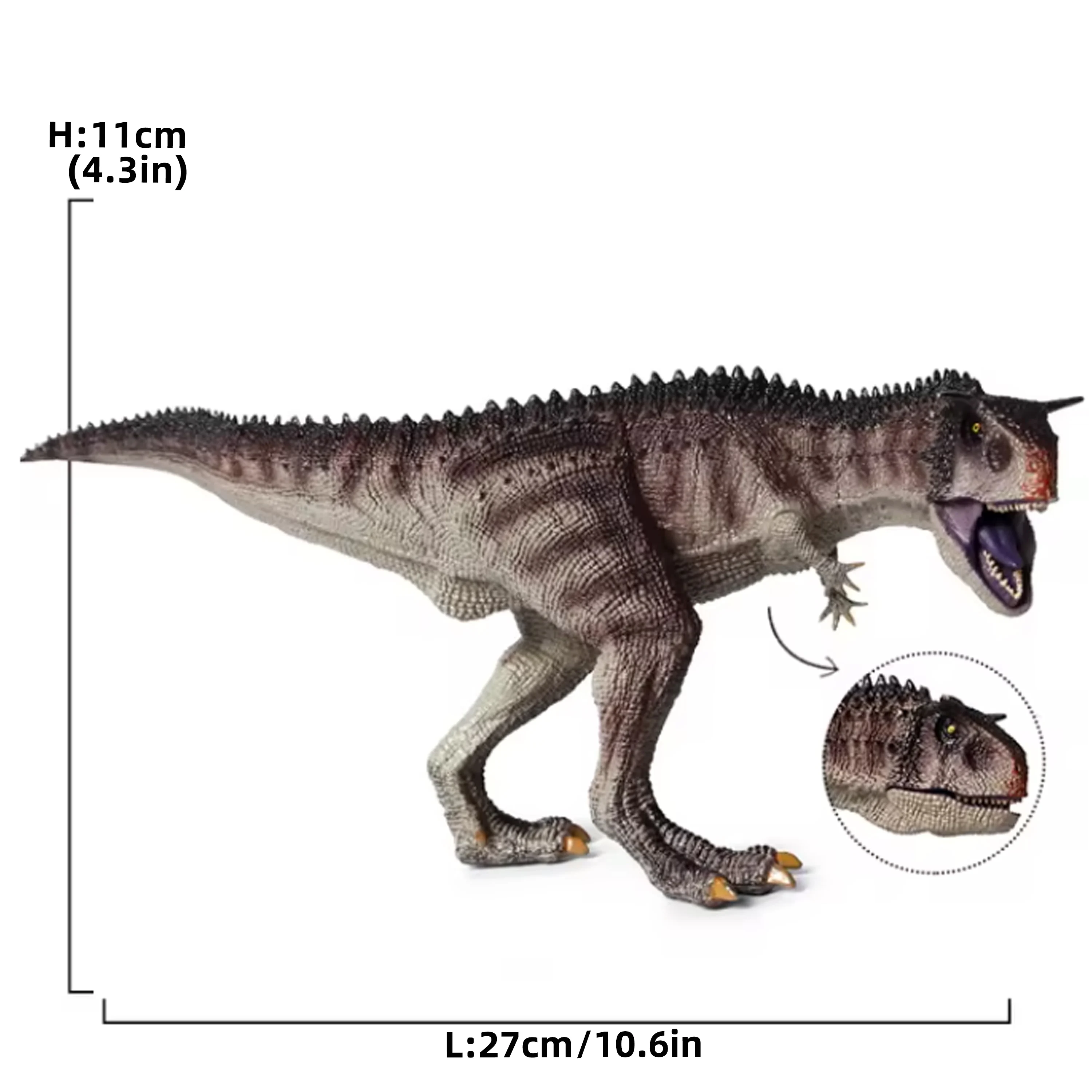 Новинка статическая модель парка Юрского периода Carnotaurus украшение с животными из фильма «Парк Юрского периода» на Хэллоуин Рождество подарок на день рождения детская игрушка