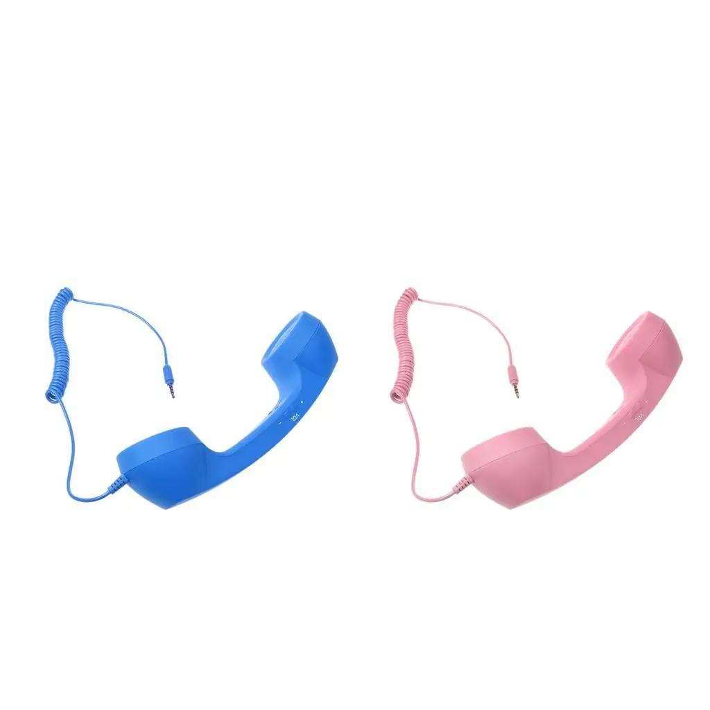 2Pack 3.5mm Mic Retro Cellphone Telephone Handset for Mobile Tablet