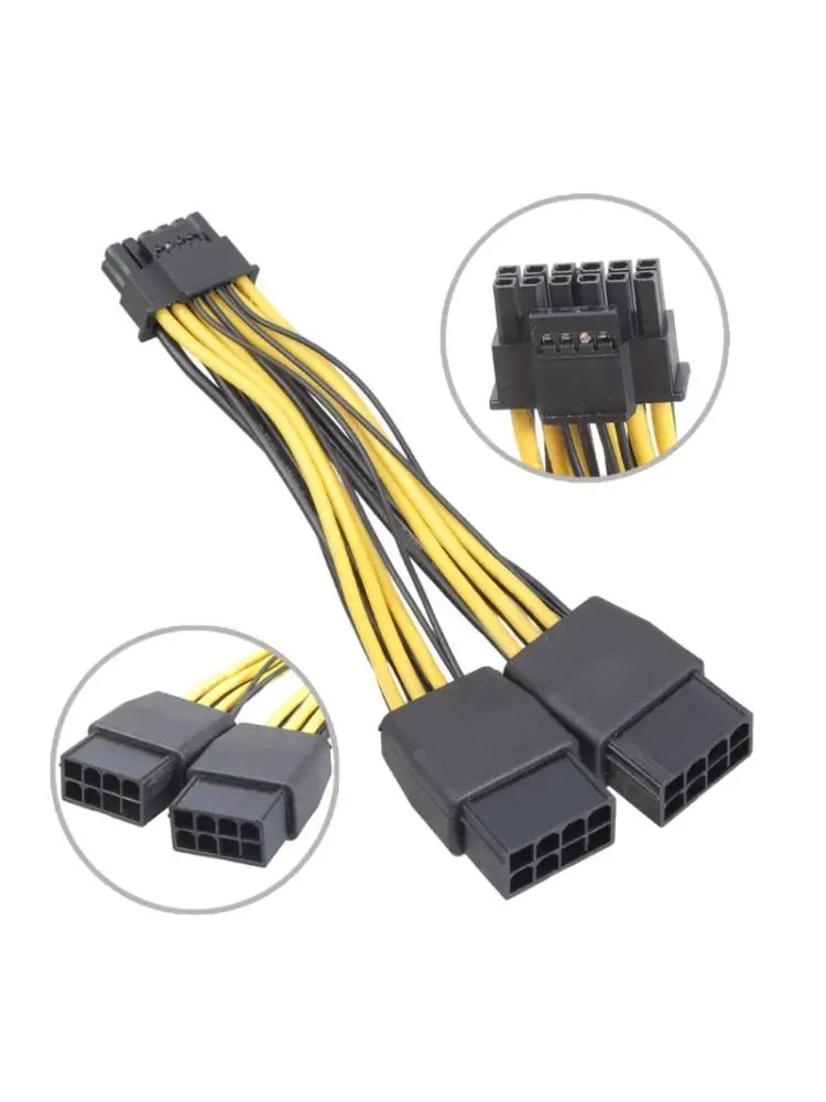 

652F Double 8pin 6+2PIN до 16PIN 12+4PIN Power Adapter Cable для 12VHPWR RTX4070