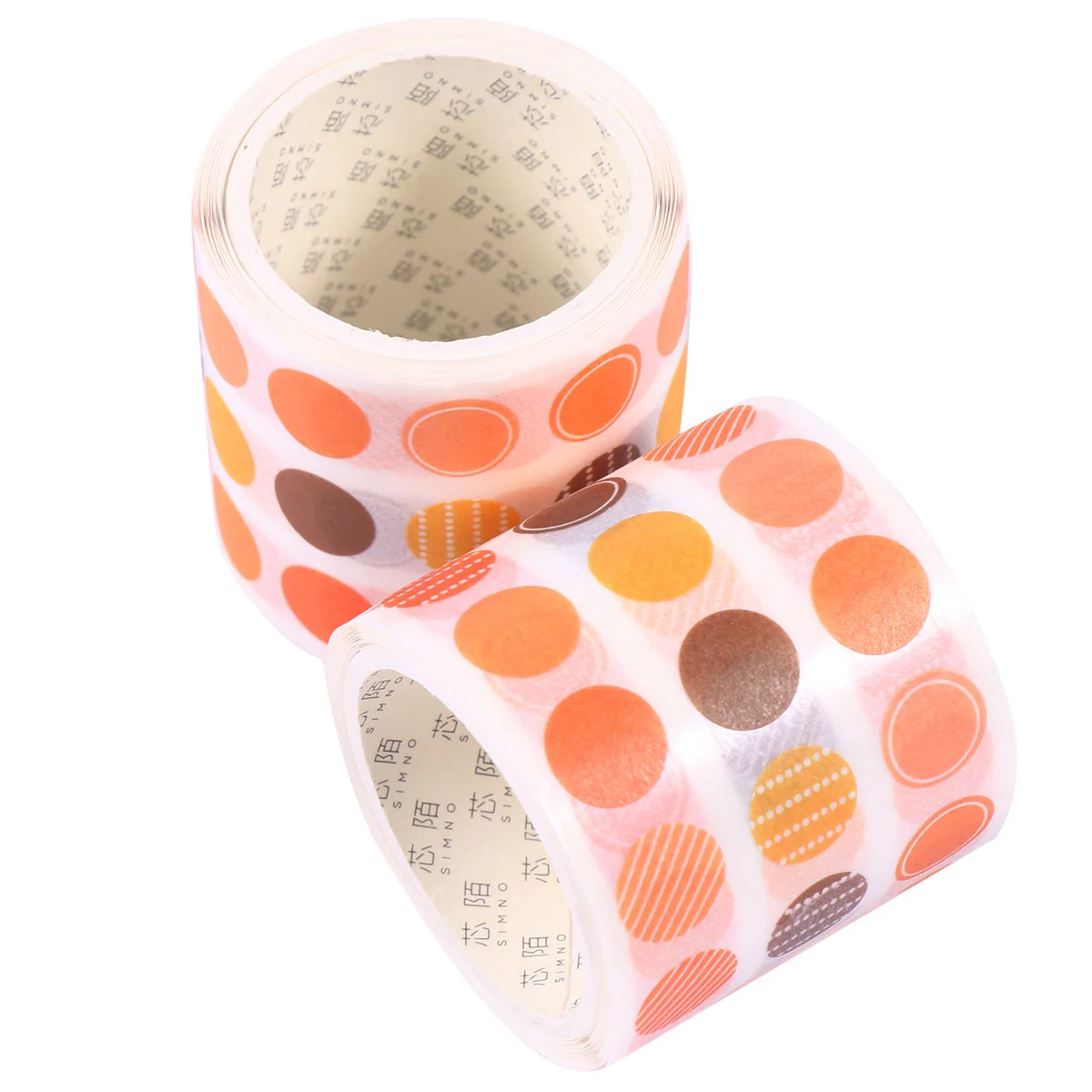 2 Pcs Stickers Journal Sticky Paper Basic Color Planner Account Notes Washi Tape Coil Band