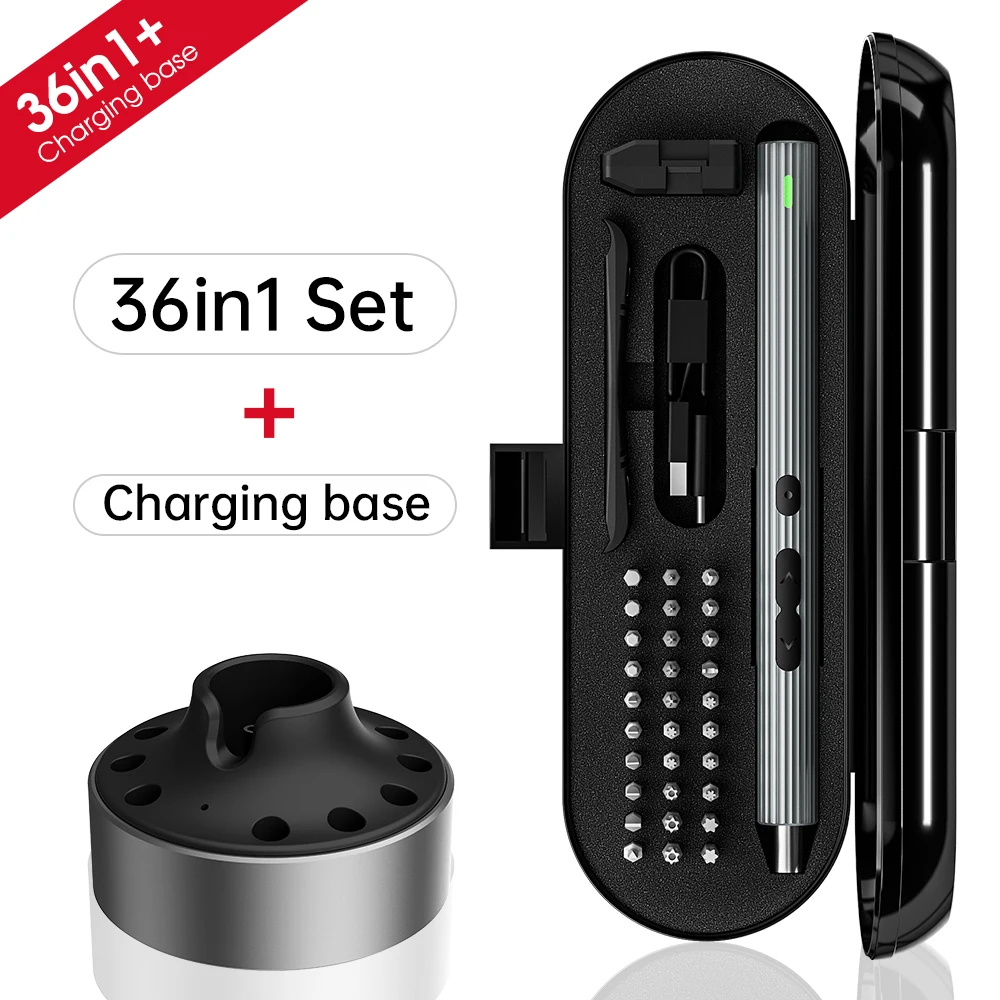 Precisie Elektrische Schroevendraaier Set 36 In 1 Elektrisch Gereedschap Oplaadbare Magnetische Mini Kleine Stukjes Voor Xiaomi Mobiele Telefoon Reparatie
