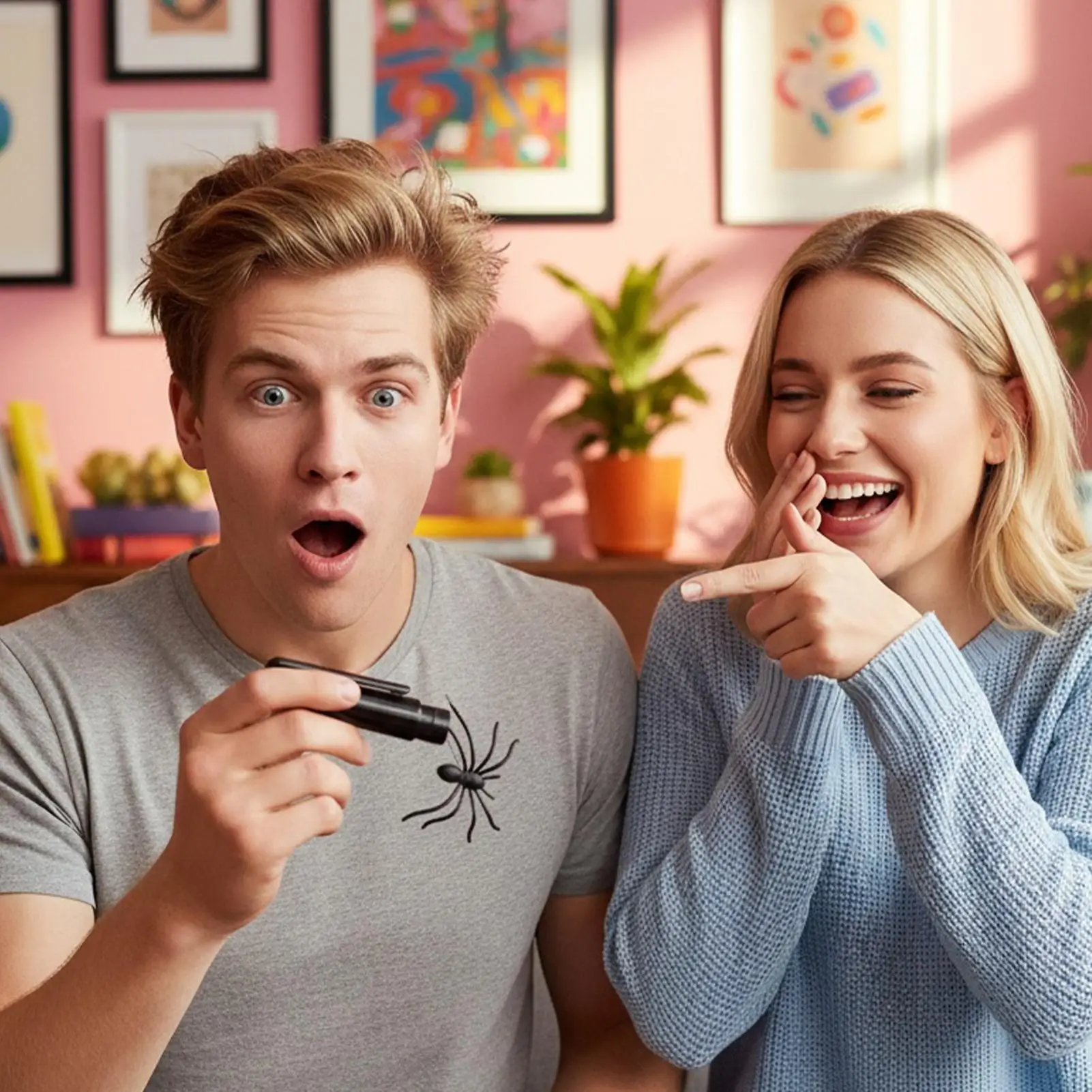 Spinnen-Streich-Stift, lustig, realistisch, Taschenformat, Spinnen-Stift für Streich, Spaß für Frauen, Männer, Familie, Studenten, Kollegen, Kinder, Geburtstag