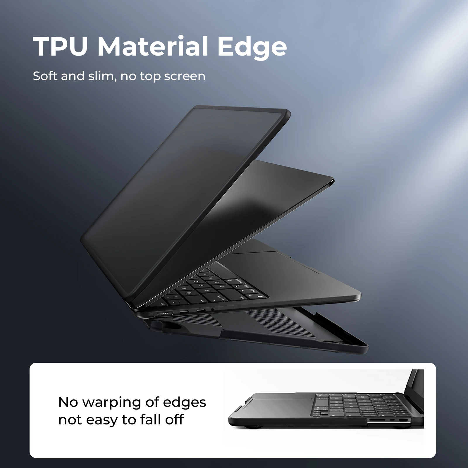 For MacBook Pro 14/16 inch M5 2026 2025-2021 M4 M3 M2 M1 Pro/Max, Anti-Cracking Heavy Duty TPU Bumper Hard Case&Keyboard Skin